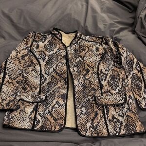 Animal Print Reversible Suit Jacket
